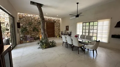 Casa Tipo Hacienda De Un Piso De 4 Recamaras En La Ceiba 2, Dzibilchaltún