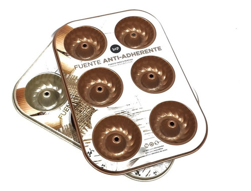 Molde Muffins M X6 Cupcakes Horno Antiadherente Sheshu Home