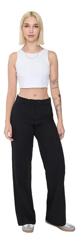 Pantalón Mujer Sastrero Negro Corona