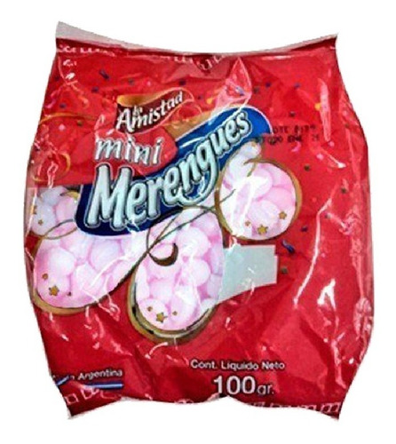 Merengue Mini Rosa La Amistad X 100 G