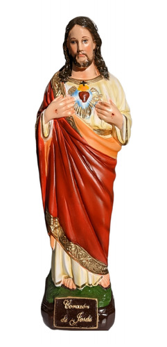 Imagen 1 de 3 de Sagrado Corazón De Jesús 40 Cm Figura Estatuilla 