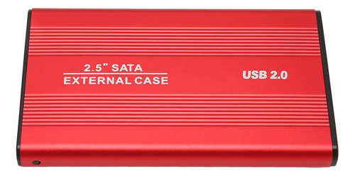 Disco Duro Externo Usb2.0 Rojo Rojo Delgado De 2,5 Pulgadas
