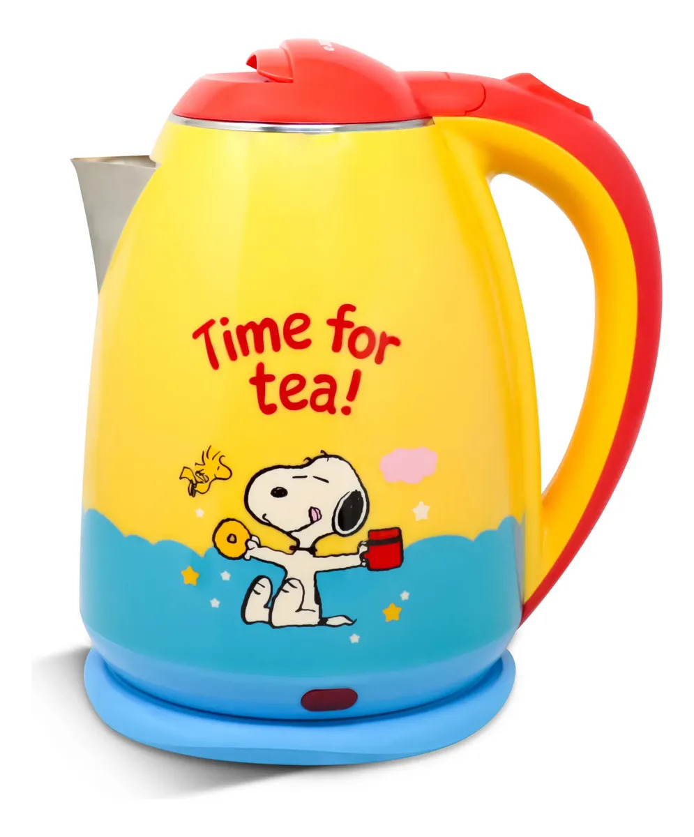 Snoopy Peanuts Tetera Eléctrica Acero Inoxidable Ps-180 Amarillo