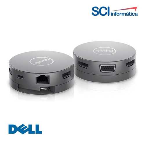 Imagen 5 de 6 de Dock Universal Dell Da310 Usb-c 7 En 1 Power Pass Throw