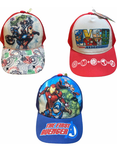 Gorra Visera Avengers Hulk Iron Man Lice.ofi Marvel 4-8 Años