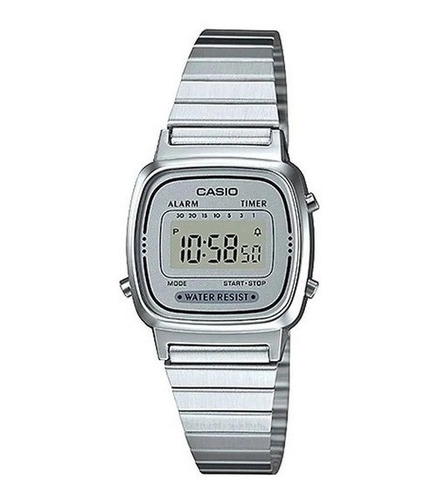 Relógio Casio Feminino Vintage Prata Tamanho Mini Original