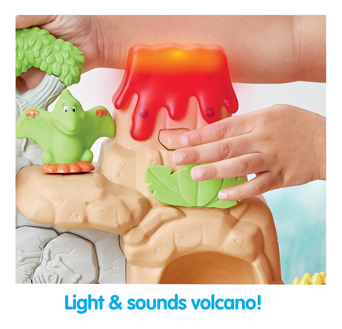 Kidoozie Volcano Valley Playset Juego Volcán Y Dinosaurios Color