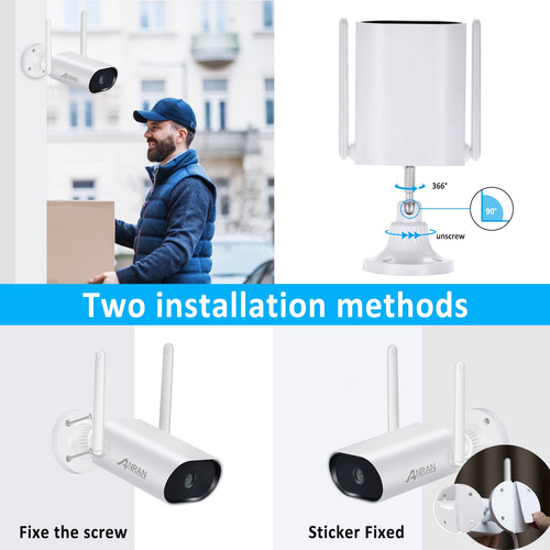 Imagen 6 de 6 de Kit De Cámaras De Vigilancia Wifi Cctv 2tb Audio Con Pantall