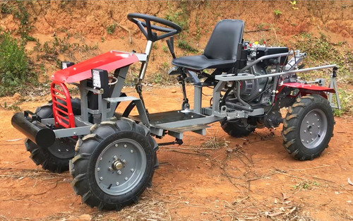 Microtrator 4 Rodas Com Volante De Direção - Diesel Aro 12