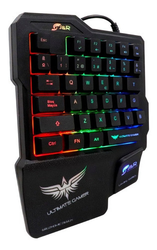 Teclado Gamer Rgb Una Sola Mano One Hand Jyr Tgmjr-008