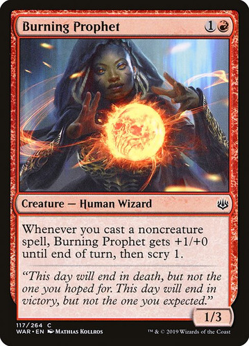Carta Magic Burning Prophet War Of The Spark Mtg