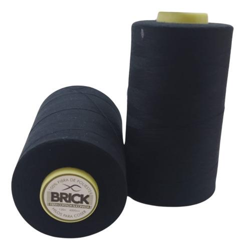 Hilo De Poliéster Brick N°120 Para Maq. Recta Negro X10 Un