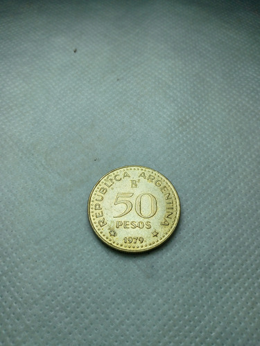 Moneda De 50 Pesos De 1979. Campaña Del Desierto. Argentina. (Usado)