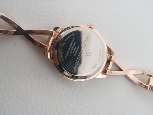 Elegante Reloj Worthington Quartz De Dama Terracota (Usado)