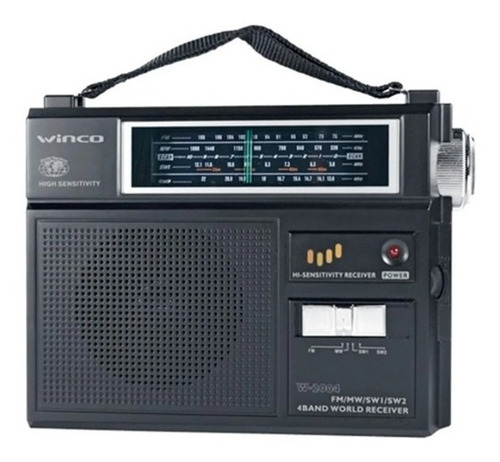 Radio Portatil Am Fm Enchufe O Pila Gran Parlante Winco 2004