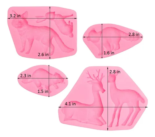 Moho De Fondant De Silicona De Conejo Zorro, Molde De De De