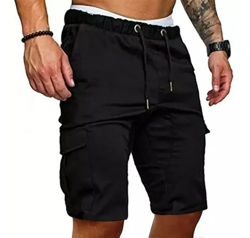 Short con bolsas hombre deals
