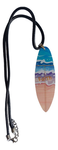 Collar Tabla Surf Makaja 2 , Acrilico 9 X 2,8 Cm Collar 5 Mm