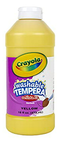 Crayola Artista Ii Lavable Al Temple Pintura Amarillo 16 Oz.