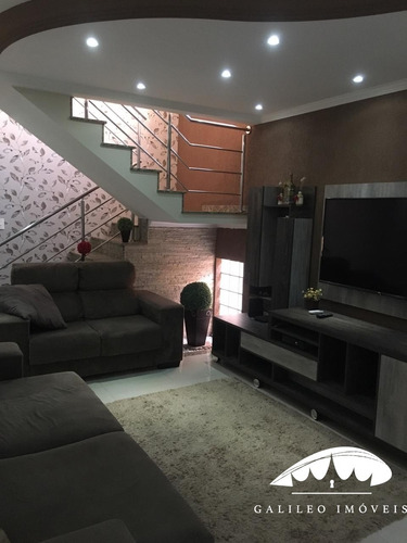 Imagem 1 de 19 de Vende-se Lindo Sobrado Com Fino Acabamento No Jd Sarapiganga - Jundiaí - 2 Dormitórios Com Armários - Cozinha Planejada, Vaga Para 3 Carros. - Ca00579 - 67657583