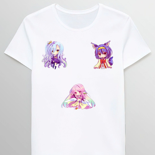 Remera No Game No Life Shiro Jirbril Izuna Chibi Pa 57562139