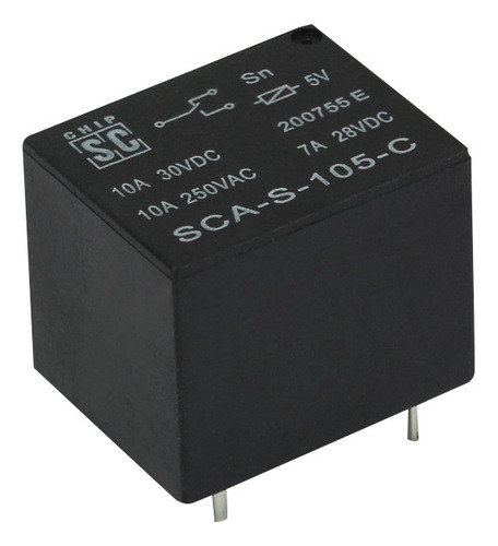 10x Rele Sca 5v 10a - 30vdc 250vac - 5 Terminais / 5 Pinos