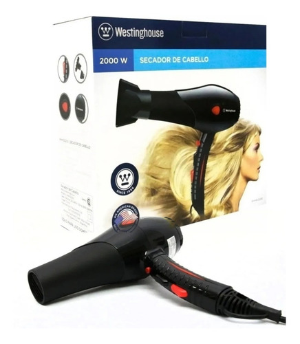 Imagen 4 de 10 de Secador De Pelo Westinghouse 2000w 3 Temperaturas Full