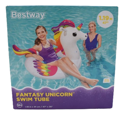 Salvavida Flotador Unicornio Fantasía 119x91 Cm Caja Bestway