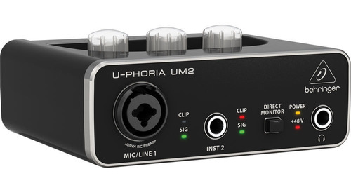 Interface De Audio Usb Behringer U-phoria Um2 2in/2out