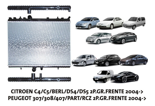 Radiador Peugeot 307/308/407/partner/rcz 2 Picos Al Frente