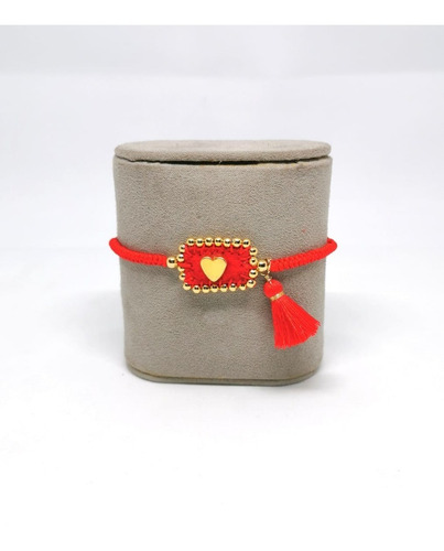 Imagen 1 de 2 de Pulsera Escapulario Roja Con Dije