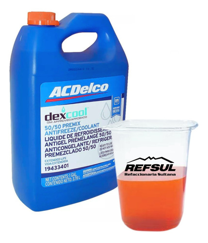 Anticongelante Naranja Dex Cool Concentrado. Acdelco