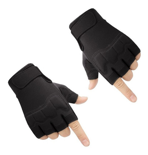 Imagen 2 de 4 de Guantes Tácticos Militar Mediodedos Antideslizantes Deporte