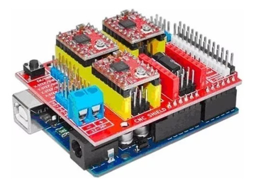 Placa Arduino Uno R3, Shield Cnc, 4 Driver A4988 