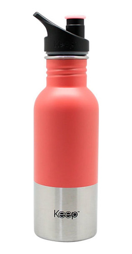 Botella Shaker Keep [ Rosada ] Metálica 600ml 