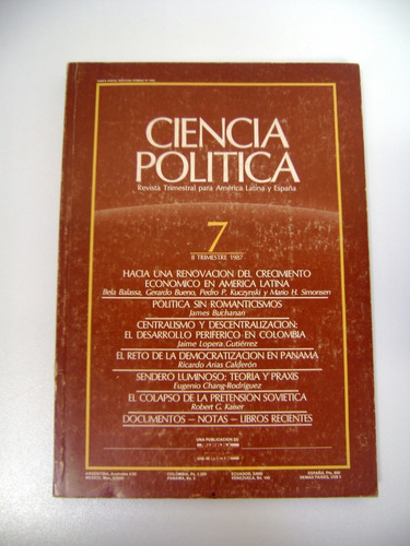 Revista Ciencia Politica 7 America Latina España 1987 Boedo