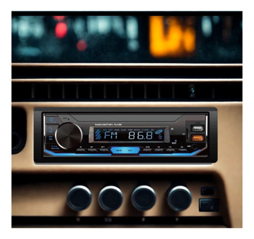 Som Melhor Painer Bluetooth Radio Carro Potente Led 7 Cor