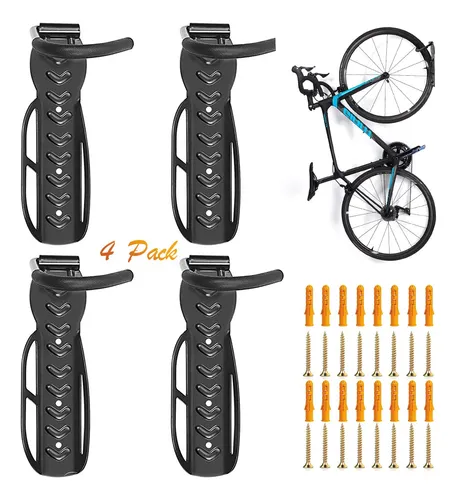 Soporte de pared para colgar bicicleta doble gancho resistente. 