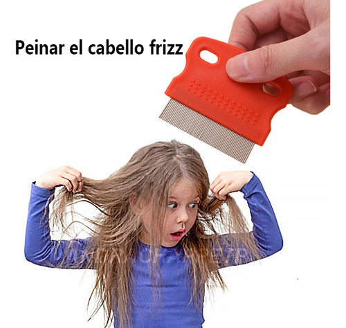 2pz Peine Para Piojos Cepillo Niño Metálico Corto Liendrera Rojo/rosa