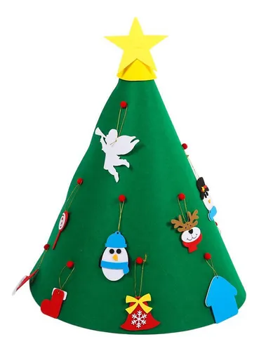 Christmas Árvore De Natal De Feltro, Chapéu De Papai Noel