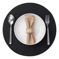 Comprar Juego De 6 Individuales Redondos Tejidos Lavables Para Mesa,