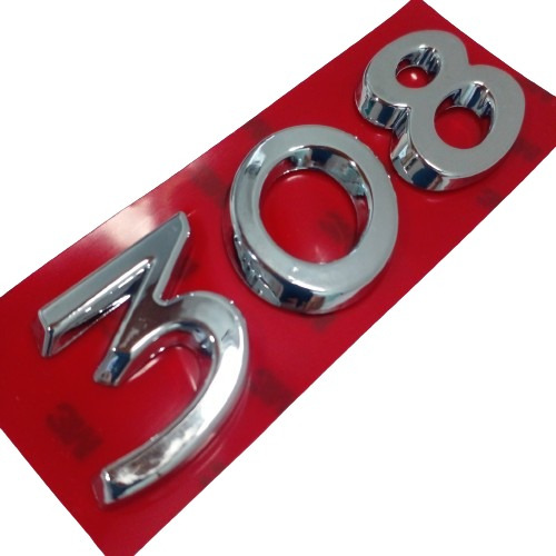 Insignia Emblema Numero  308   Baul Peugeot