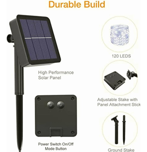 Dosyu 20m Cadena Luces Led Solares, 2 Pack 33ft 100 Led