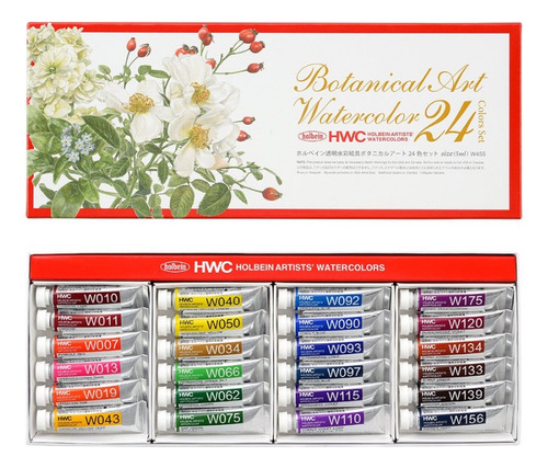 Holbein Acuarelas Botánicas Set 5ml 24 Colores