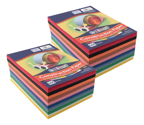 Papel De Construcción Ligero De Prang, 10 Colores Variados,