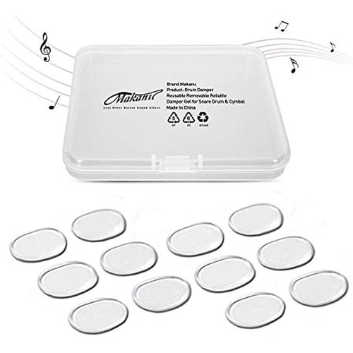 Makanu Drum Gel, 12 Pcs Clear Drum Dampener, Drum Damper Gel