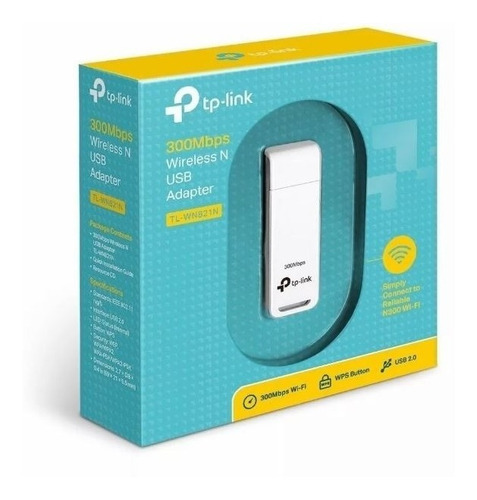 Adaptador Antena Wifi Usb Tp-link Tl-wn821n Pc 300 Mbps