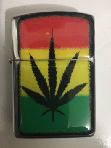 Isqueiro De Metal Recarregável - Reggae Cannabis - Zippo