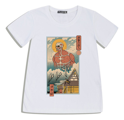 Attack On Titan Printed Harajuku Cotton Short Sleeves