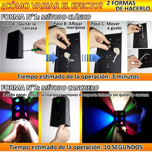 Luces Dj Iluminacion Luz Fiesta 9 Efectos Resto Bar Pack X2